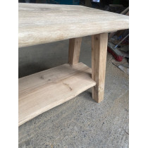 Waschtisch aus Eiche im Landhausstil in Rohholzoptik 150x50x75 cm